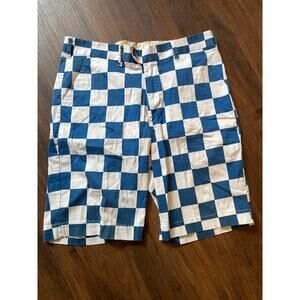 Loudmouth Golf Shorts Men's Size‎ 36 Blue / White Check